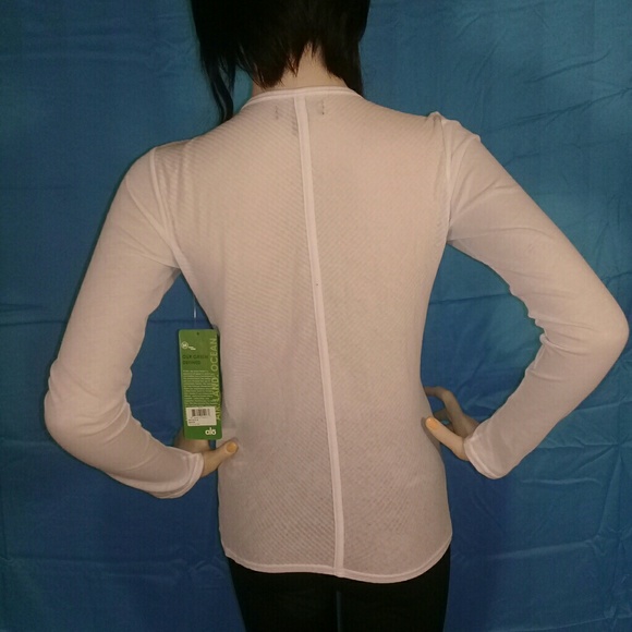 ALO T - SHIRT LONG SLEEVES WHITE COLOR ALO BAMBOO. - Picture 4 of 8